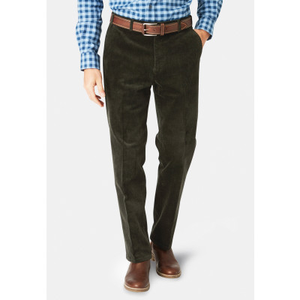 Regular Fit Ellroy Olive Corduroy Trouser