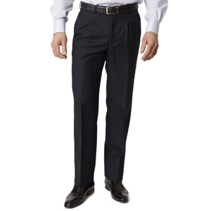 Regular Fit Navy Branmarket Wool Blend Trouser