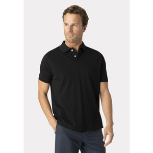 Milford Black Pure Cotton Pique Polo Shirt