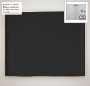 Port & Company Sweatshirt Blanket - Jet Black