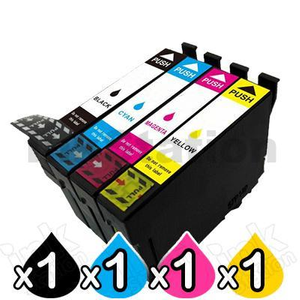 4 Pack Compatible for Epson 702XL High Yield Inkjet Cartridges Combo [1BK,1C,1M,1Y]