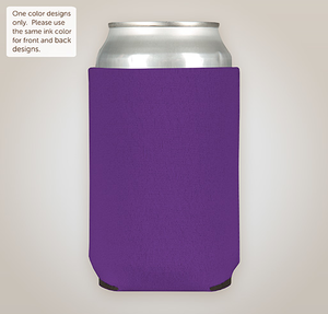 Foldable Neoprene Can Cooler - Purple