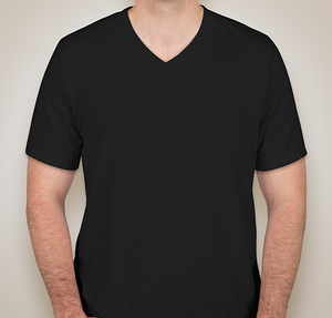 Bella + Canvas Tri-Blend V-Neck T-shirt - Solid Black Tri-Blend