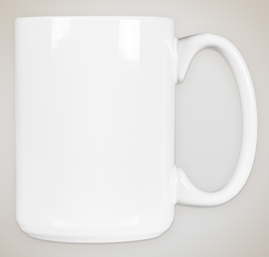 15 oz. Large Ceramic Mug - White