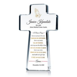 Nurse's Prayer Cross Plaque