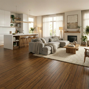 Solid Rustic Carbonised Strand Woven 135mm Uniclic® BONA Coated Bamboo Flooring 1.5m²
