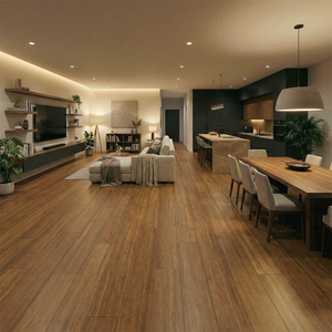 Engineered Carbonised Strand Woven 190mm Uniclic® BONA Coated Bamboo Flooring 2.11m²