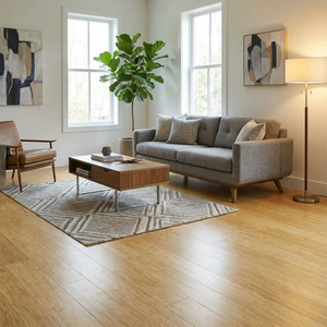 Solid Natural Strand Woven 135mm Uniclic® BONA Coated Bamboo Flooring 1.5m²