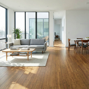 Solid Carbonised Strand Woven 125mm Click BONA Coated Bamboo Flooring 2.29m²