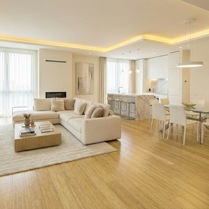 Solid Natural Strand Woven 142mm Bamboo Flooring 1.58m²