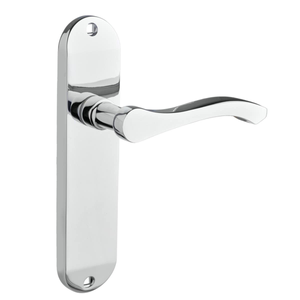 Capri Lever Door Handle on Backplate - Polished Chrome - Internal - Pair - Designer Levers