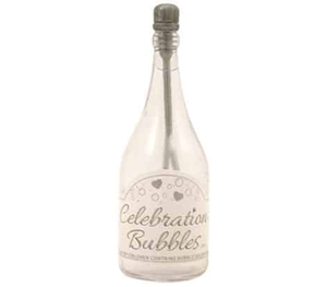 Champagne Bottle Bubbles Silver