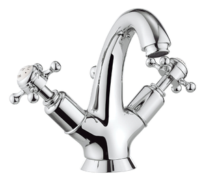 Crosswater - Belgravia Crosshead Highneck Monobloc Basin Mixer Tap with Pop-up Waste