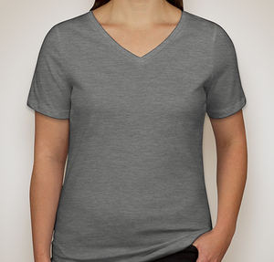 Bella + Canvas Women's Tri-Blend V-Neck T-shirt - Grey Triblend