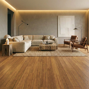 Solid Brushed Carbonised Strand Woven 135mm Uniclic® BONA Coated Bamboo Flooring 1.5m²
