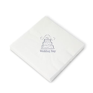 Wedding Cake White 3 Ply Napkins - 16 Inches / 40cm - Pack of 20