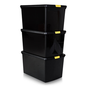Pack of 3 - 62 Litre Recycled Wham Clip Box 13.02