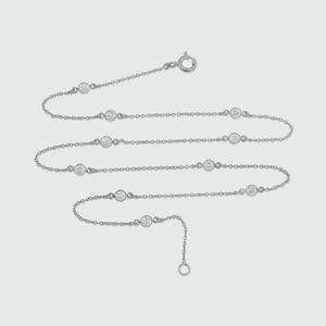 Sofia 18" Sterling Silver & Cubic Zirconia Short Necklace