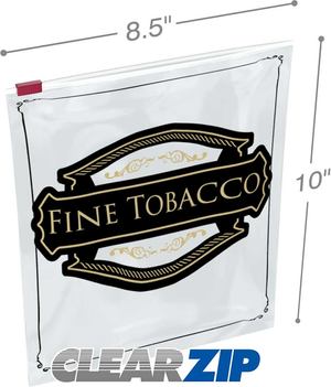 8.5" x 10" 4 Mil Slider Lock Tobacco Bags