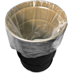 55 Gallon 3 mil 38" x 65" Plastic Drum Liner - 100 per roll