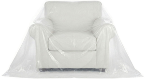 70" x 45 1 Mil  Plastic Furniture Cover - 36" Chair