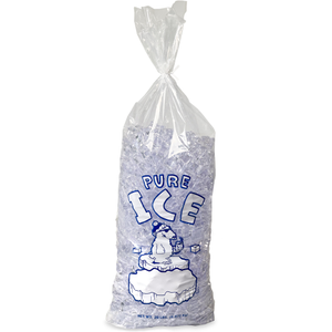 20 lb Plastic Wicket Ice Bags PURE ICE