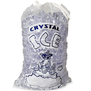 8 lb Drawstring Icebags "CRYSTAL ICE"