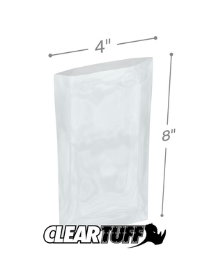 4" x 8" 3 Mil Poly Bags