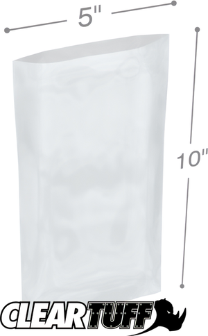 5" x 10" 2 Mil Poly Bags