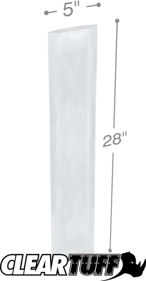 5" x 28" 2 Mil Poly Bags