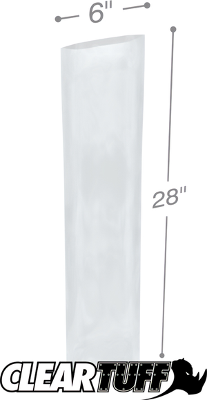 6" x 28" 2 Mil Poly Bags
