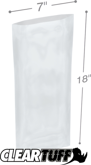 7" x 18" 2 Mil Poly Bags