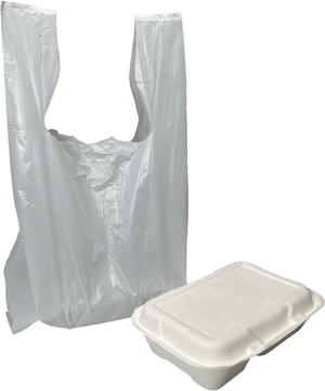 T-Shirt Bags High Density 0.65 Mil 11.5" x 6.5" x 21" 1/6 Barrel