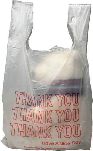 1/6 Size Thank You Shopping Bags 0.65 Mil