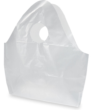 12" x 12" + 3" Wave Top Handle Plastic Bags