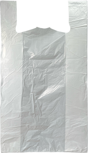 White T-Shirt Bags High Density 20" x 10" x 36"