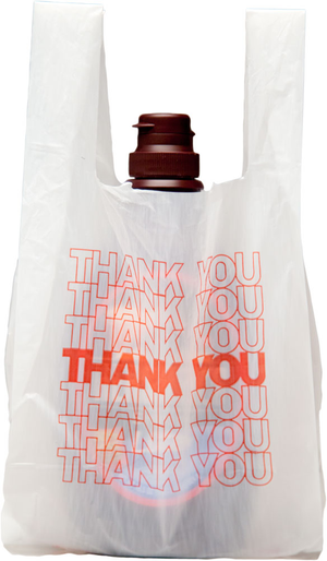 6" x 4" x 15" Thank You Plastic Shopping Bags 0.65 Mil