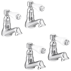 Lancaster Traditional Basin + Bath Tap Set