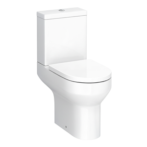 Metro Comfort Height Close Coupled Toilet with Soft Close Seat – Modern Ceramic WC