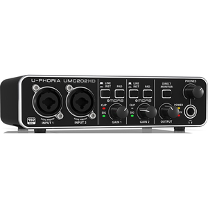 Behringer U-Phoria UMC202HD 2x2 USB Audio Interface (24-Bit/192kHz)