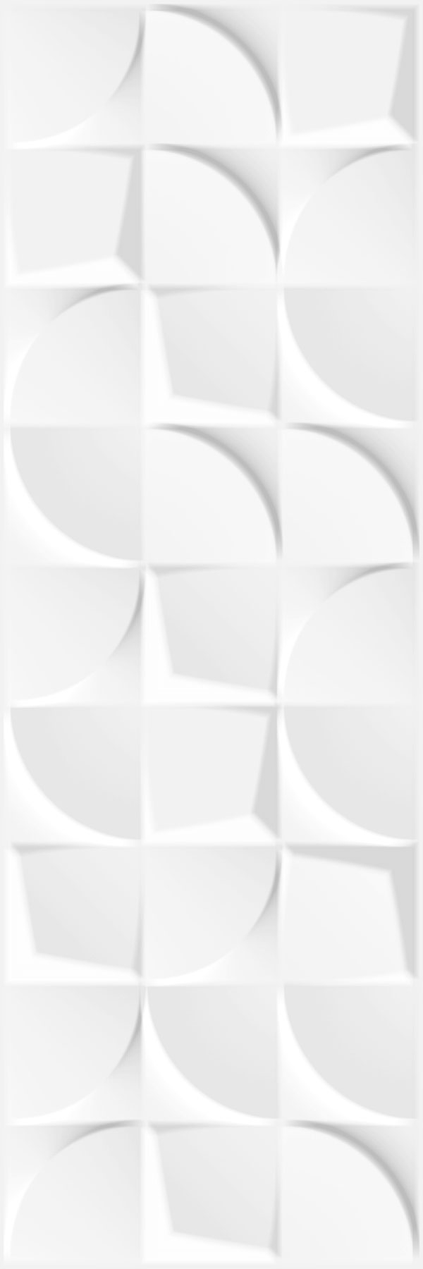 Wimbledon White Curve Gloss Tiles