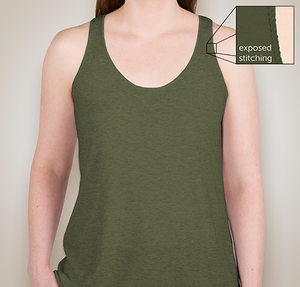 Next Level Women's Tri-Blend Racerback Tank - Military Green
