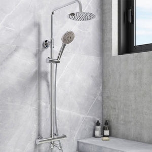 Nova Round Thermostatic Shower Kit with Spout