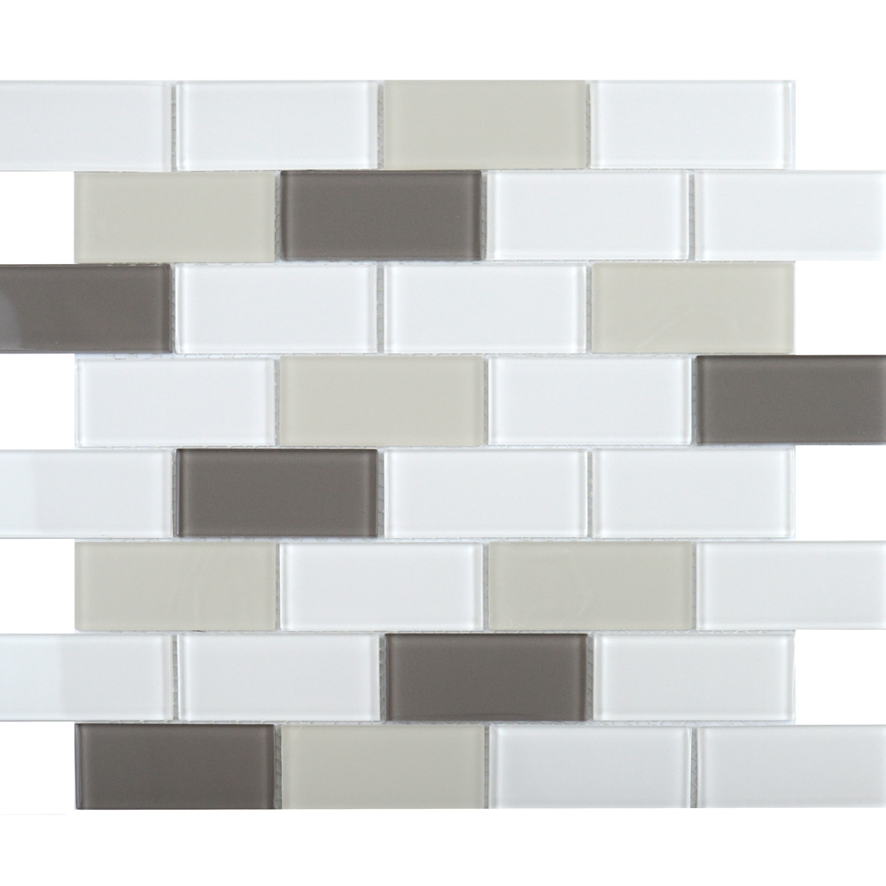 Ligo Glass Latte Brick Mosaic Tiles