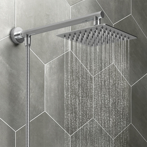 Milan 200mm Slim Rainfall Shower Head with 1.75m Flexible Hose