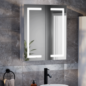 Toreno 600 x 700mm LED Illuminated 2-Door Mirror Cabinet with Motion Sensor