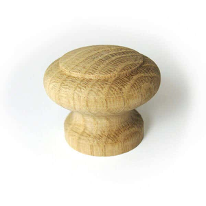 Wooden Oak Cabinet/Drawer Knob - 33mm - Pack of 6 - Elite Knobs & Handles