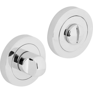 Bathroom Door Thumbturn and Release Set - Polished Chrome - Designer Levers