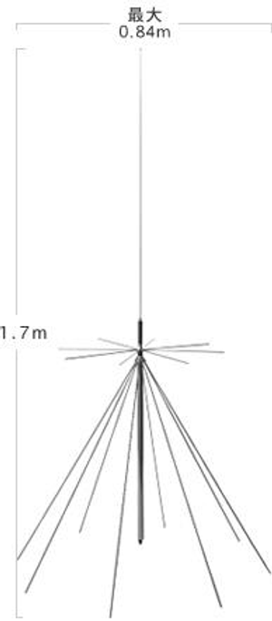 Diamond D-130M discone antenna supplied with 15m RG58A/U and 2 x PL-239 plugs.