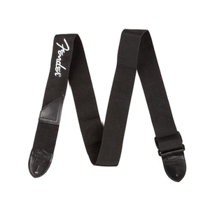 Fender 2" Polyester Strap (Black w/ White Logo)